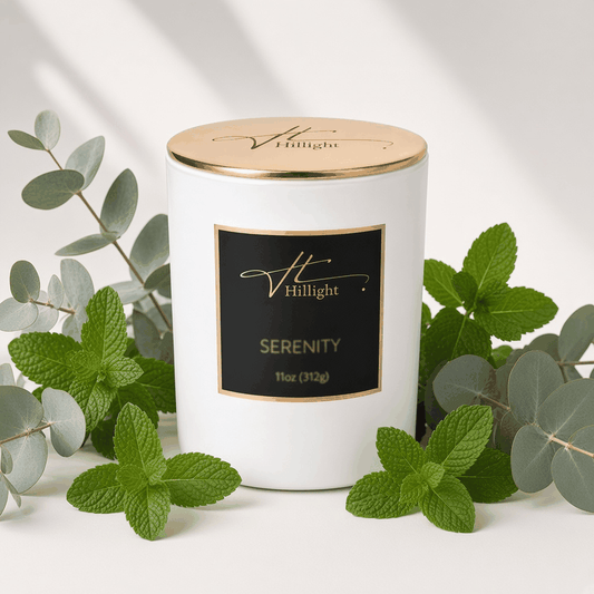 Hillight Serenity aromatherapy candle for relaxation and self-care