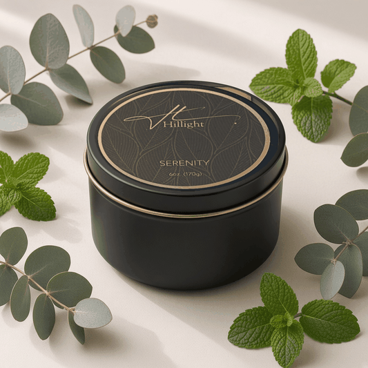 Hillight Serenity eucalyptus mint aromatherapy travel candle