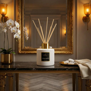 Hillight Dubai Nights reed diffuser in elegant home setting