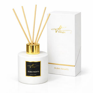 Dubai Nights reed diffuser with exotic oud fragrance by Hillight