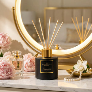 Hillight Full Bloom reed diffuser in elegant home setting
