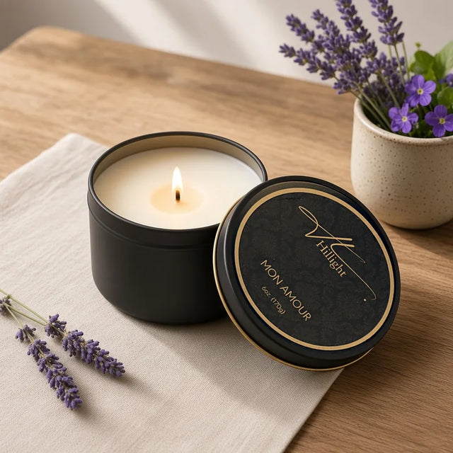 Hillight Travel Candle Collection gift box with six travel candles