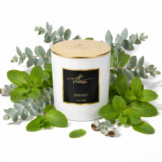 Hillight Serenity aromatherapy candle for relaxation and self-care